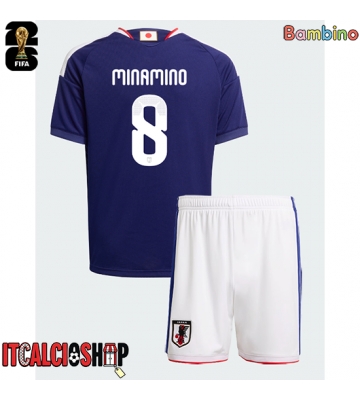 Giappone Takumi Minamino #8 Prima Maglia Bambino Mondiali 2026 Manica Corta (+ Pantaloni corti)